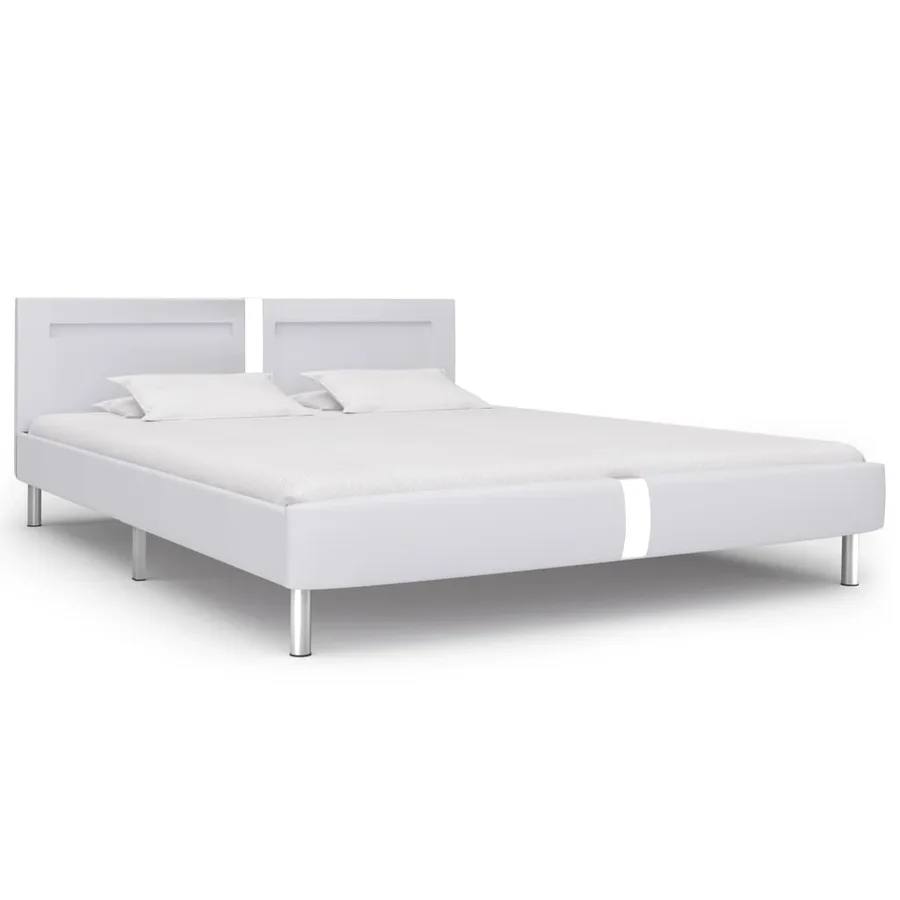Cadre de lit avec LED sans matelas blanc 180x200 cm - 2