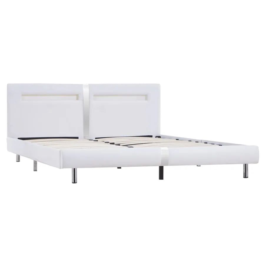 Cadre de lit avec LED sans matelas blanc 180x200 cm - 3