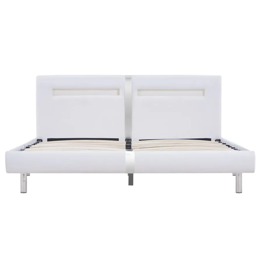 Cadre de lit avec LED sans matelas blanc 180x200 cm - 4