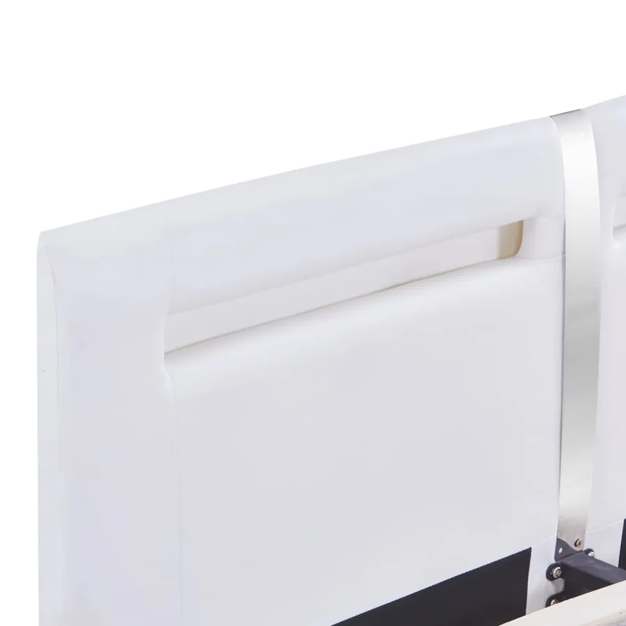 Cadre de lit avec LED sans matelas blanc 180x200 cm - 6