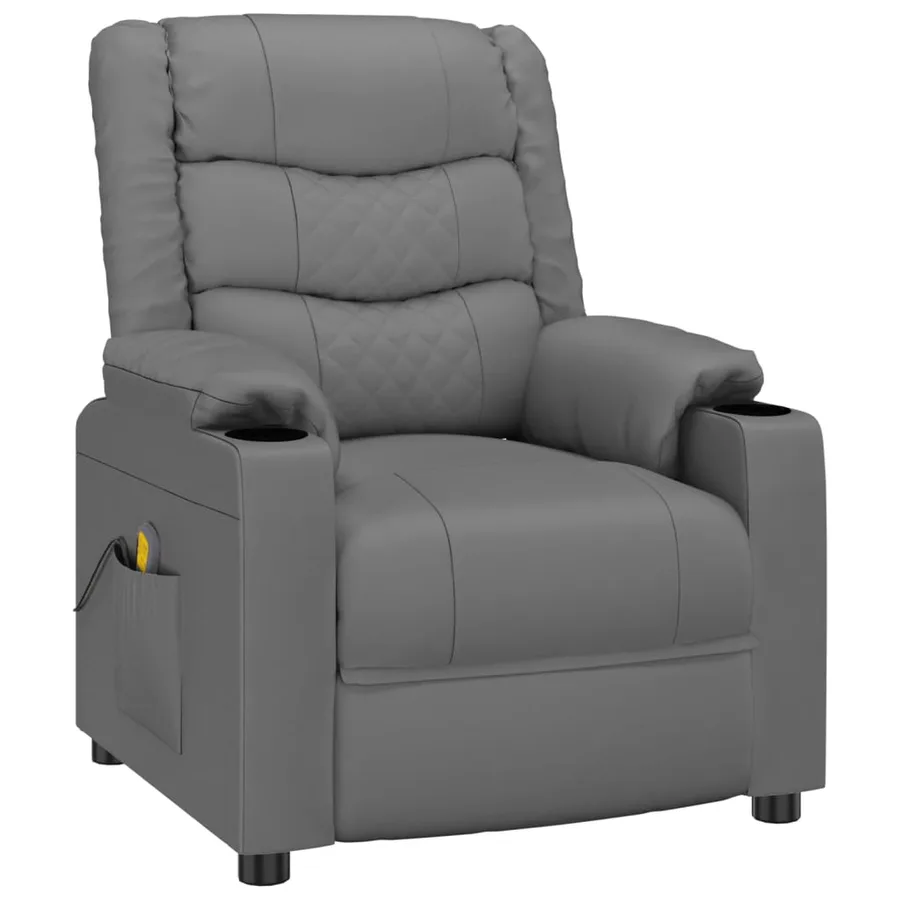 Fauteuil de massage Gris Similicuir - 2