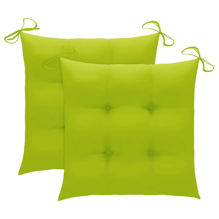 Chaises pliables de jardin lot de 2 avec coussins Bambou - 18