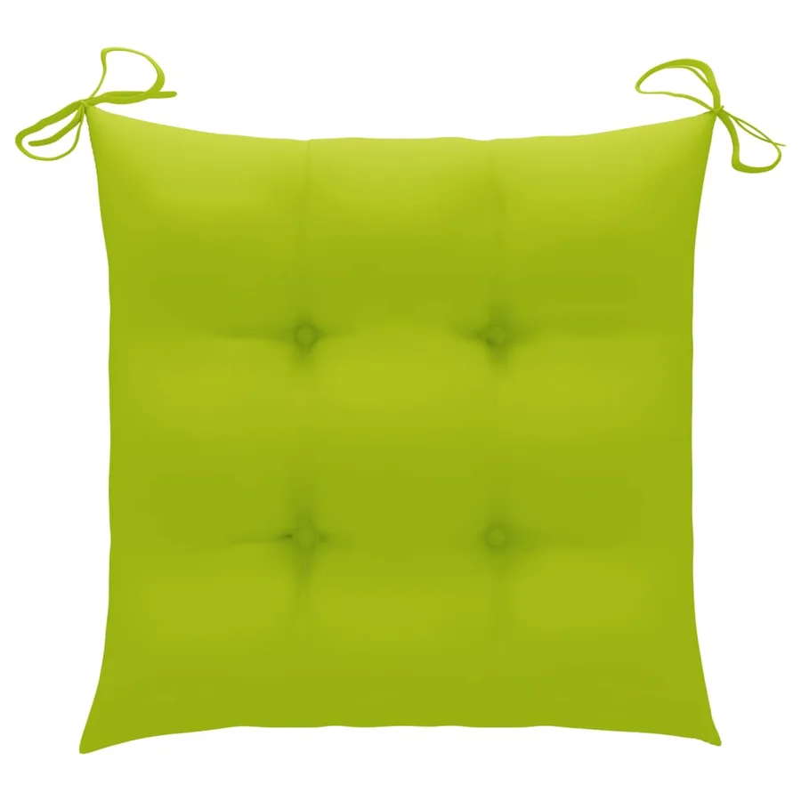 Chaises pliables de jardin lot de 2 avec coussins Bambou - 20