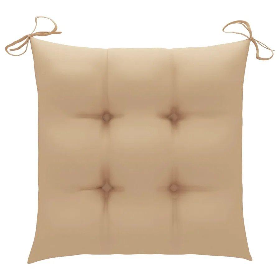 Chaises pliables de jardin lot de 2 avec coussins Bambou - 56