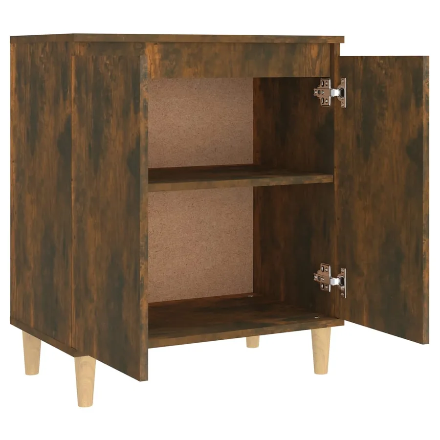 Buffet Chêne fumé 60x35x70 cm Bois d'ingénierie - 5