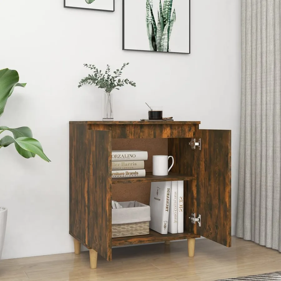 Buffet Chêne fumé 60x35x70 cm Bois d'ingénierie - 7