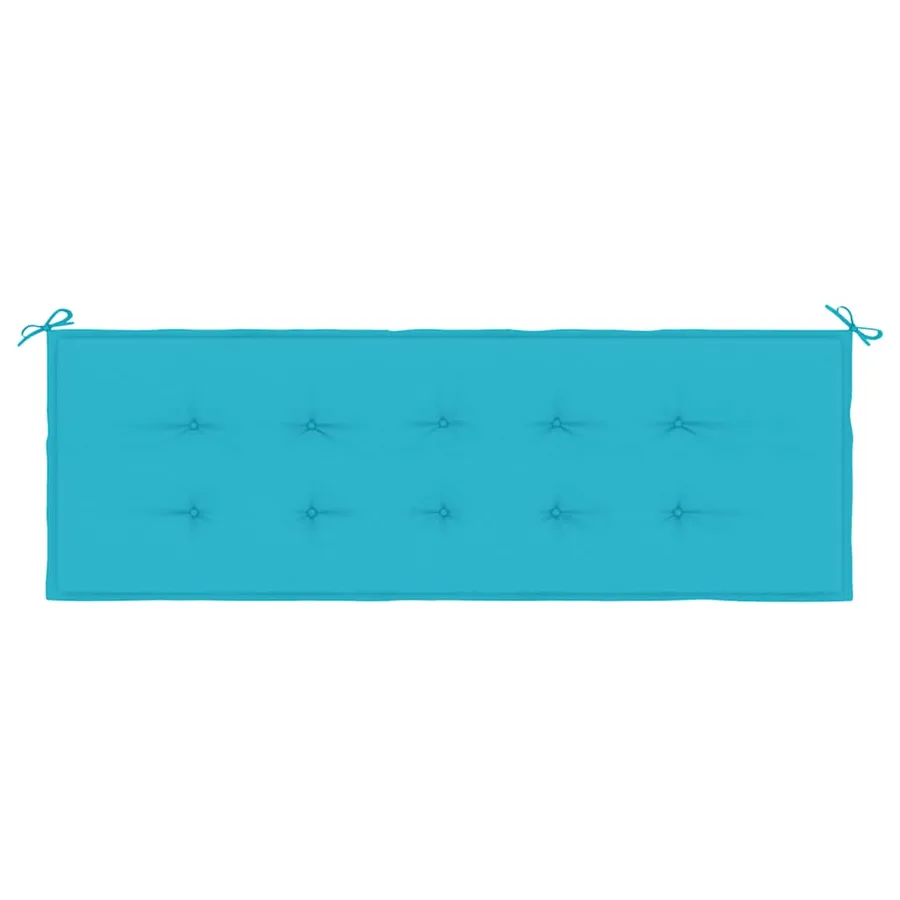 Coussin de banc de jardin turquoise 150x50x3 cm tissu oxford - 4