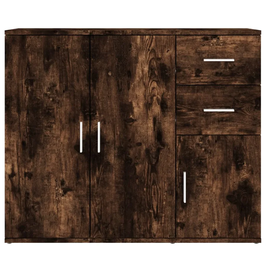 Buffet Chêne fumé 91x29,5x75 cm Bois d'ingénierie - 6