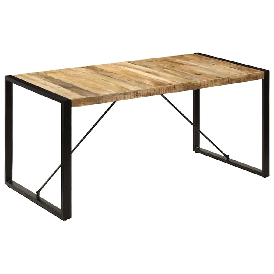 Table à manger 160x80x75 cm bois de manguier massif - 10