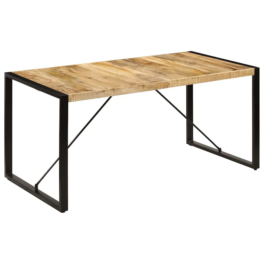 Table à manger 160x80x75 cm bois de manguier massif - 12