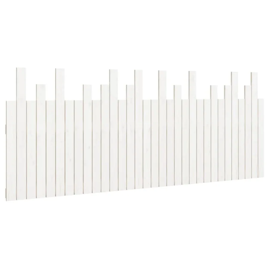 Tête de lit murale Blanc 204x3x80 cm Bois massif de pin - 2