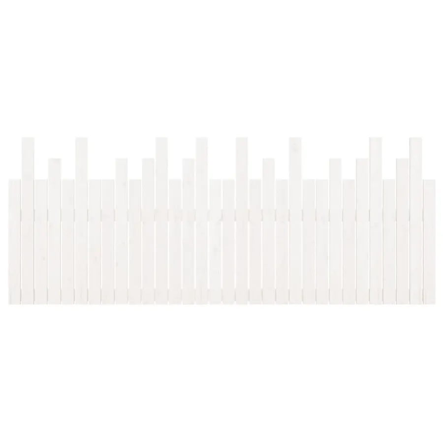 Tête de lit murale Blanc 204x3x80 cm Bois massif de pin - 5