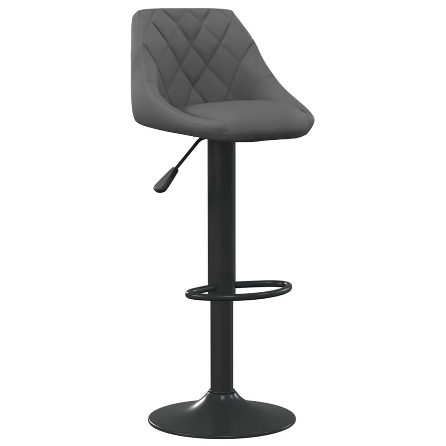 Tabourets de bar lot de 2 gris foncé velours - 3