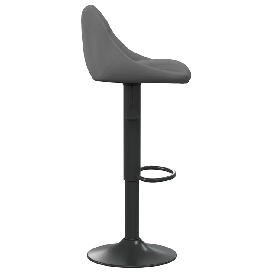 Tabourets de bar lot de 2 gris foncé velours - 5