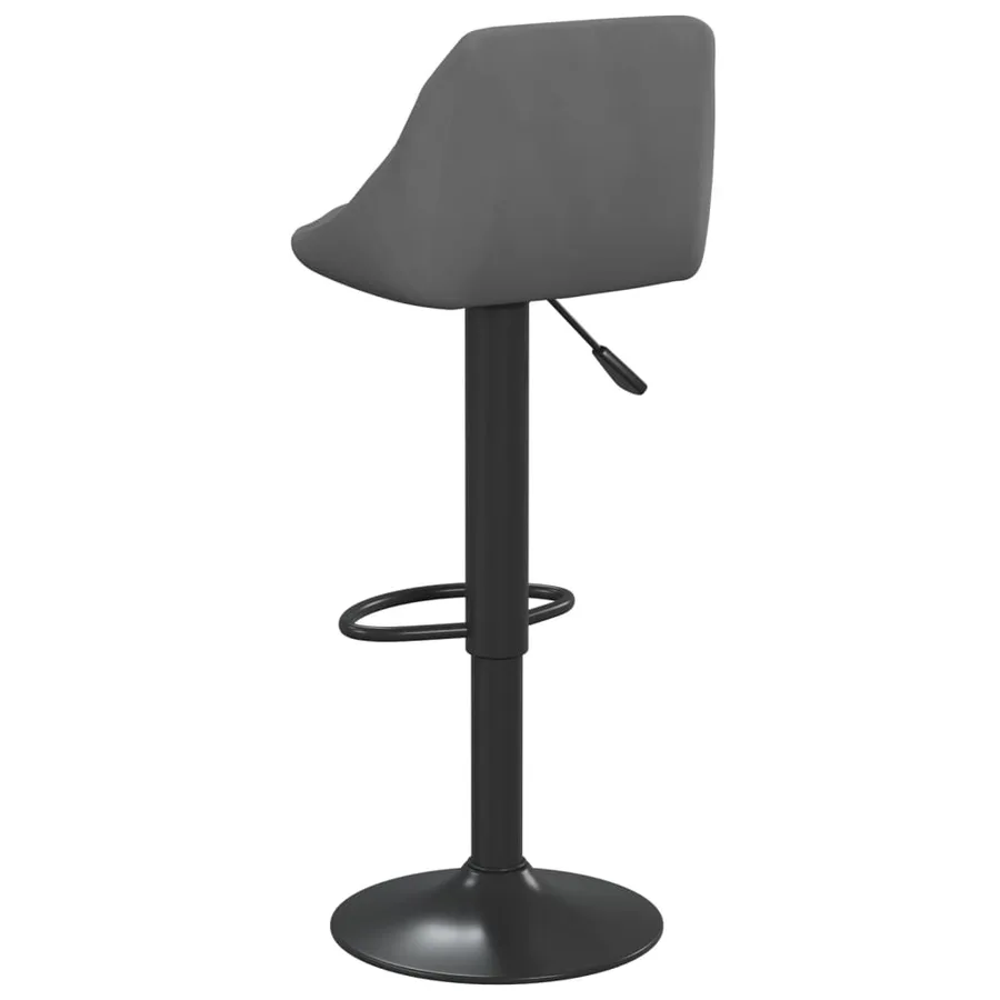 Tabourets de bar lot de 2 gris foncé velours - 6