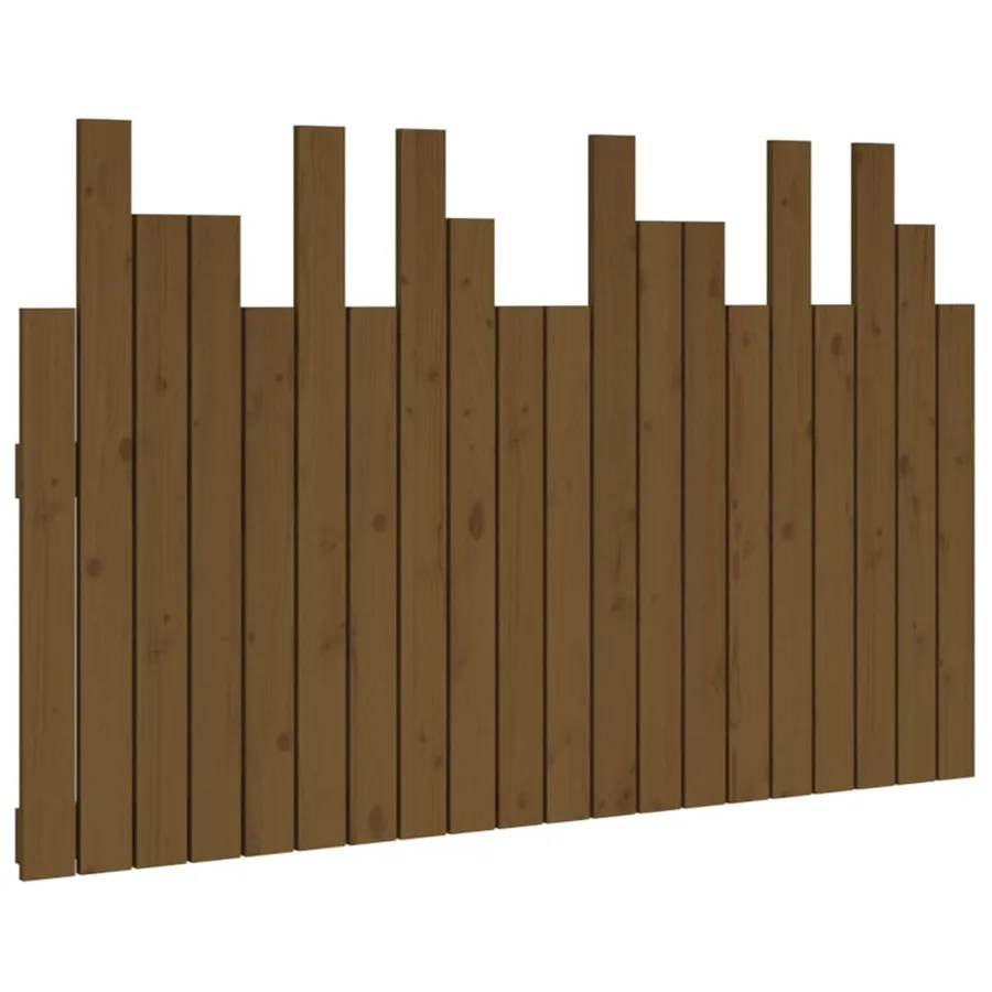 Tête de lit murale Marron miel 127,5x3x80 cm Bois massif de pin - 2
