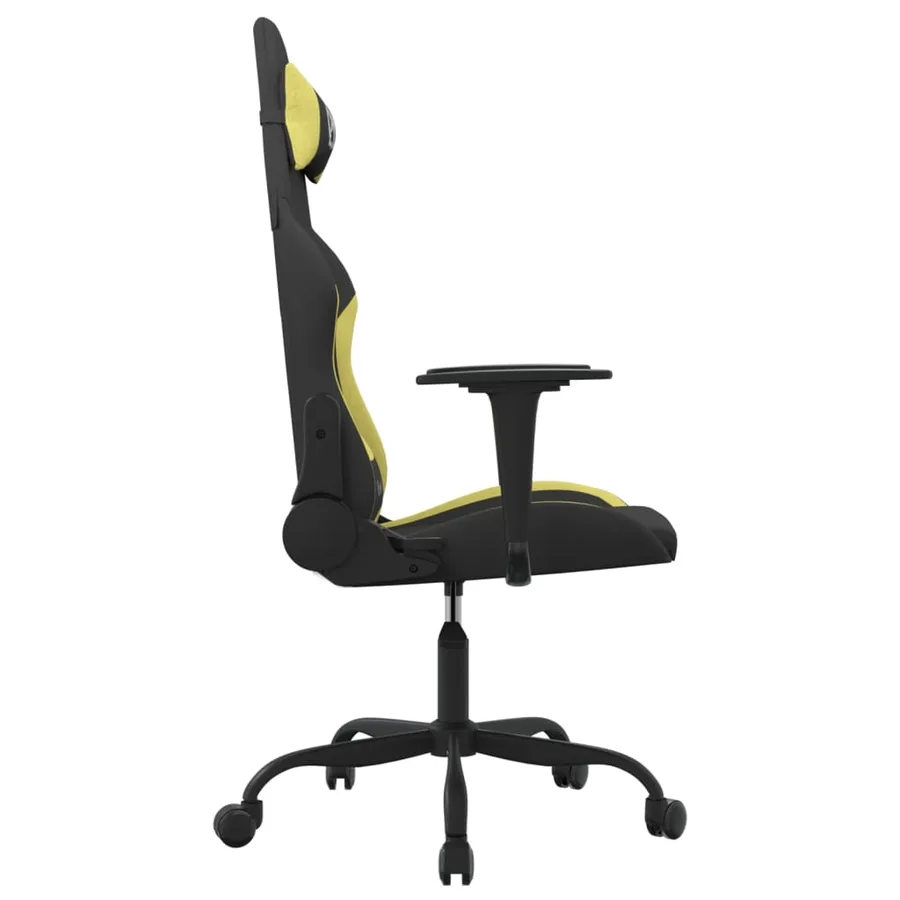 Chaise de jeu de massage Noir et vert clair Tissu - 4