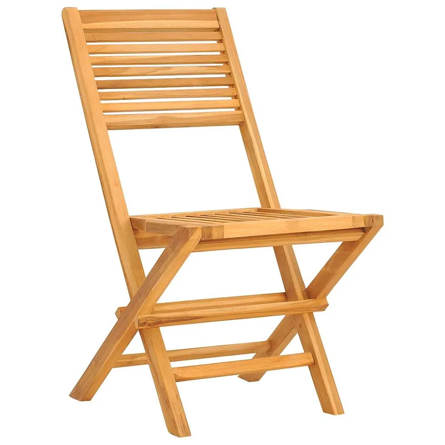 Chaises de jardin pliantes lot de 2 47x62x90cm bois massif teck - 3