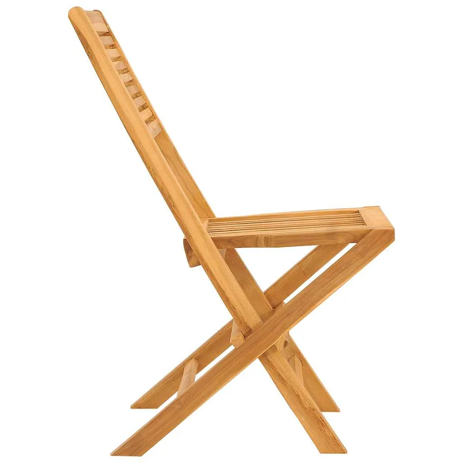 Chaises de jardin pliantes lot de 2 47x62x90cm bois massif teck - 5
