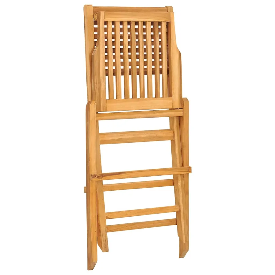 Chaises de jardin pliantes lot de 2 47x62x90cm bois massif teck - 6