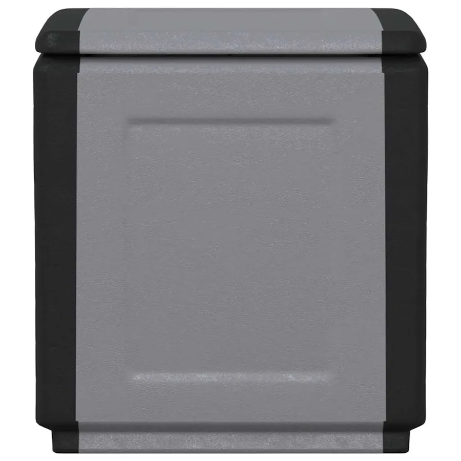 Boîte de rangement de jardin 54x53x57 cm 130 L Gris foncé noir - 2
