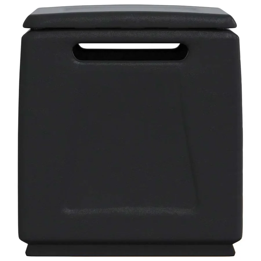 Boîte de rangement de jardin 54x53x57 cm 130 L Gris foncé noir - 3