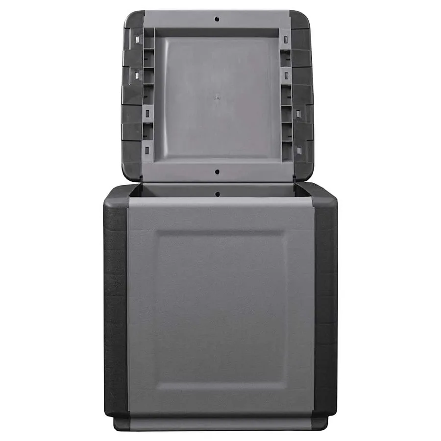 Boîte de rangement de jardin 54x53x57 cm 130 L Gris foncé noir - 5