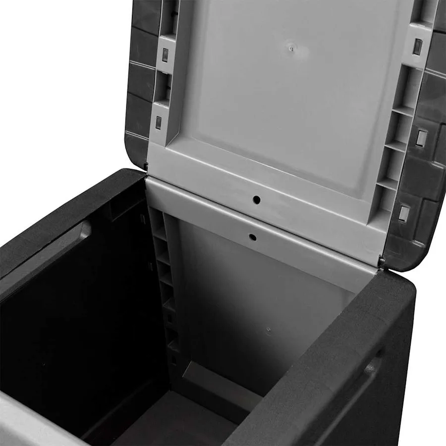 Boîte de rangement de jardin 54x53x57 cm 130 L Gris foncé noir - 6