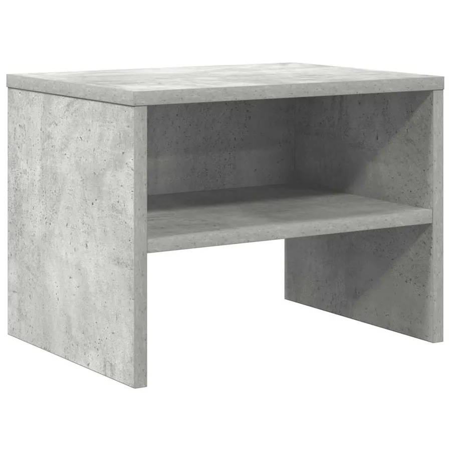 Table de chevet Gris béton 40x30x30 cm Bois ingénierie - 2