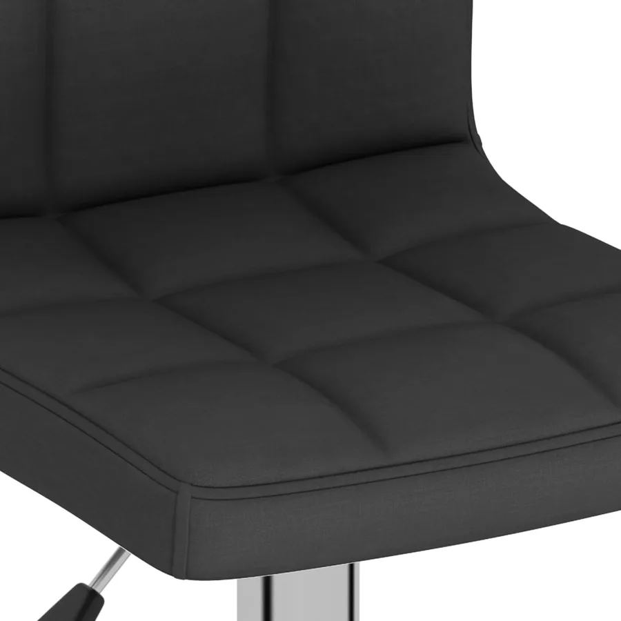 Tabourets de bar lot de 2 noir tissu - 8