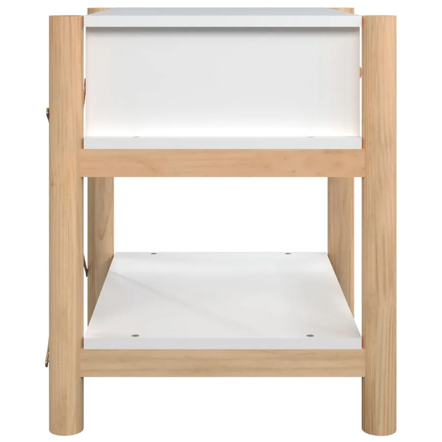 Tables de chevet 2 pcs Blanc 42x38x45 cm Bois d’ingénierie - 7