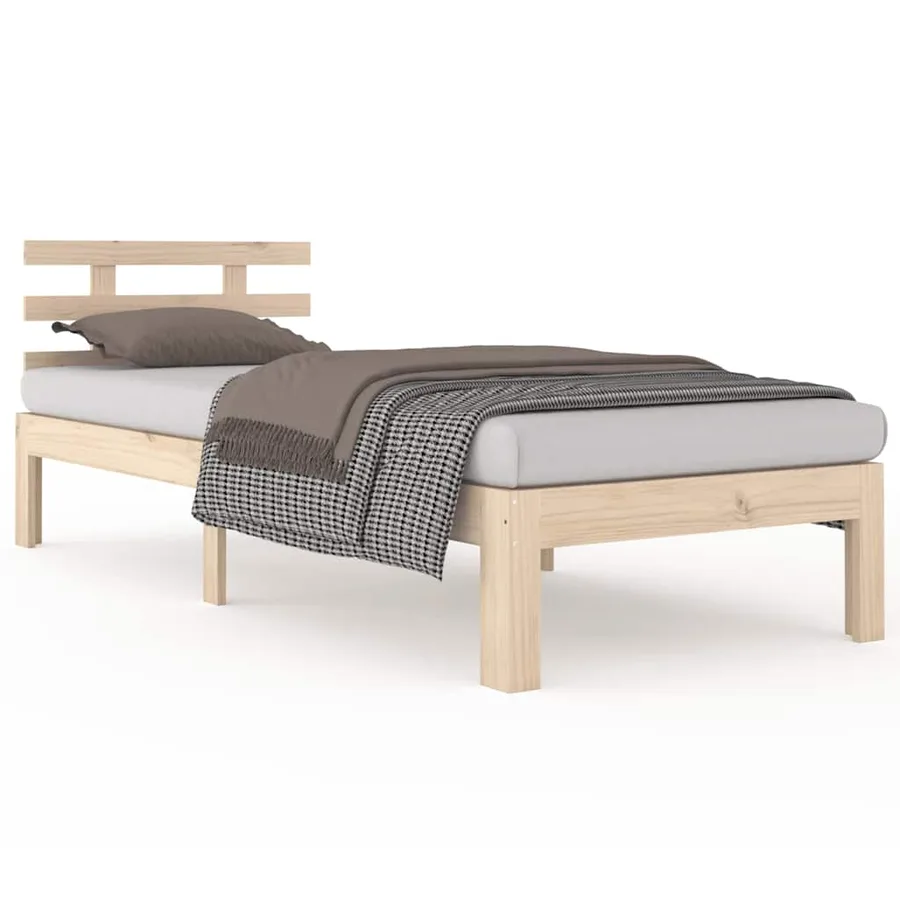 Cadre de lit sans matelas bois massif 90x200 cm - 2