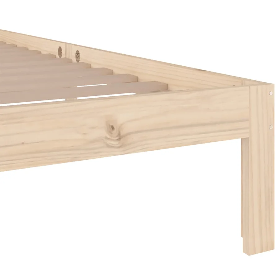 Cadre de lit sans matelas bois massif 90x200 cm - 6