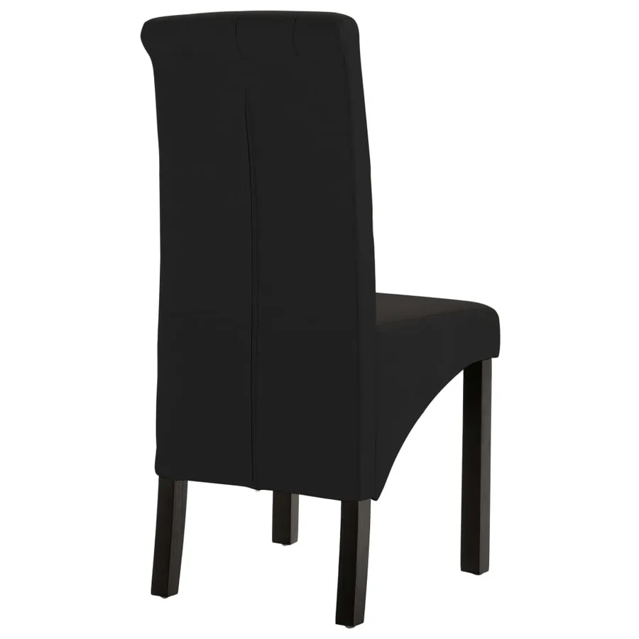 Chaises à manger lot de 2 noir tissu - 5