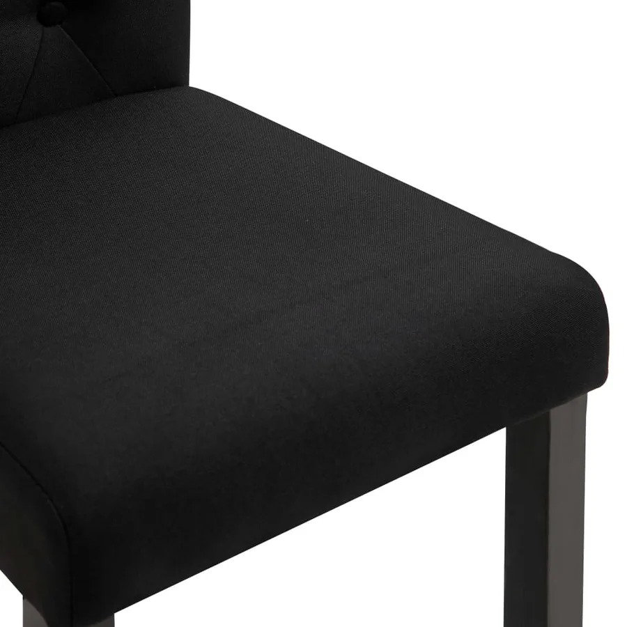 Chaises à manger lot de 2 noir tissu - 6