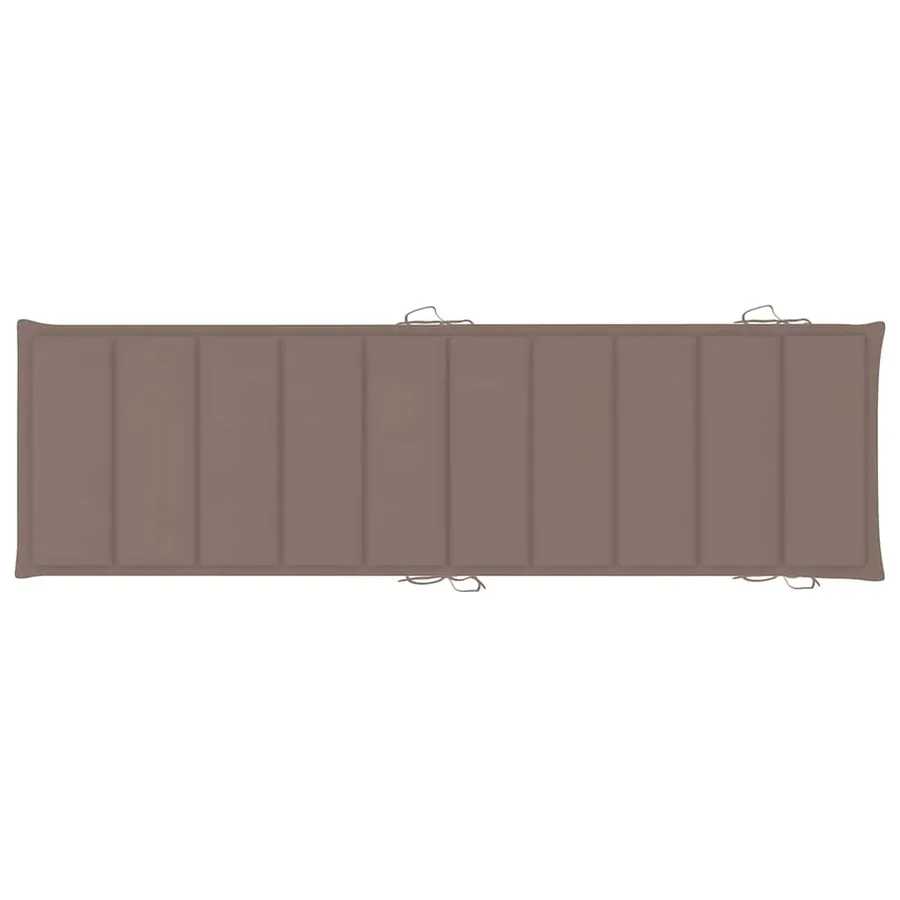 Chaises longues lot de 2 avec table et coussins Acacia solide - 10