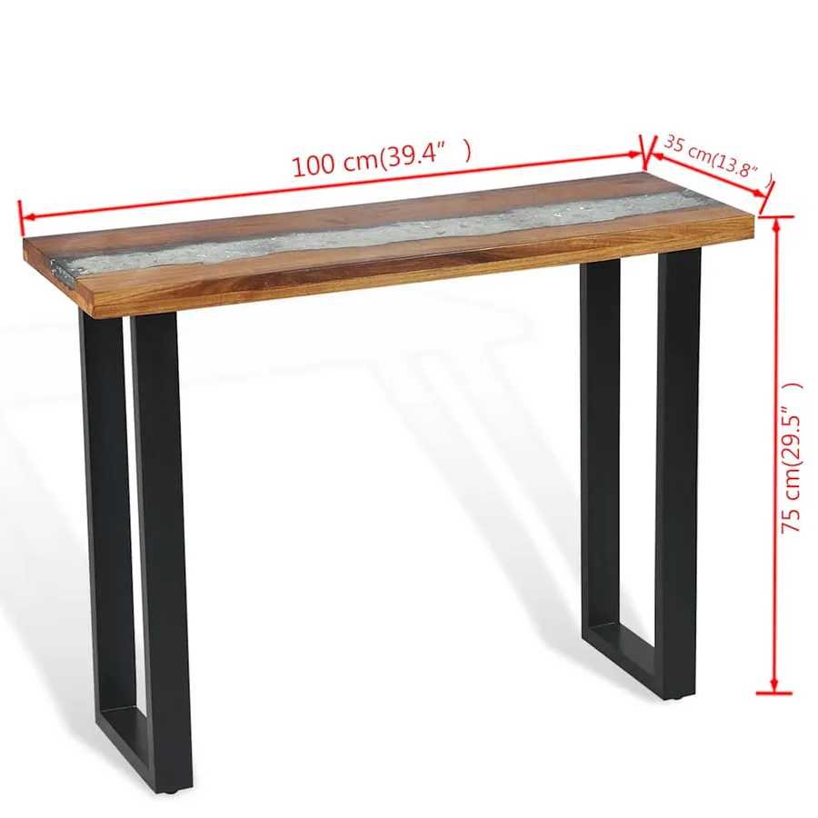 Table console Teck 100 x 35 x 75 cm - 16