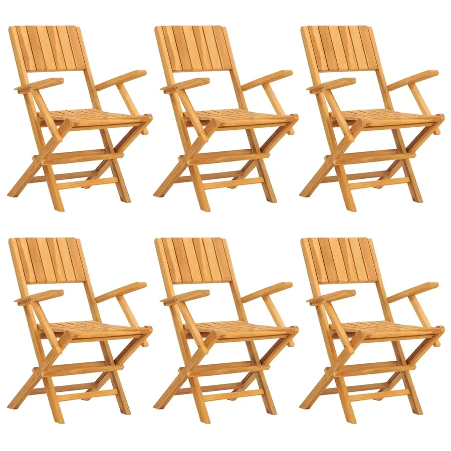 Ensemble à manger de jardin 7 pcs Bois de teck solide - 3
