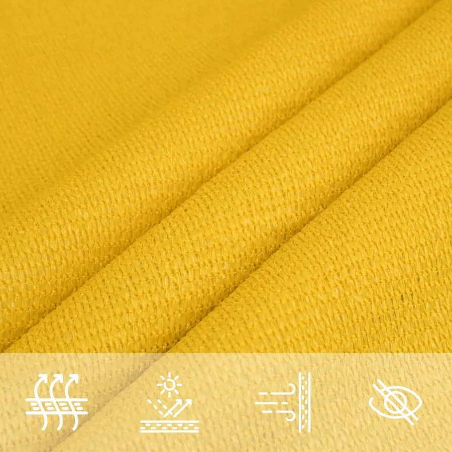 Voile d'ombrage 160 g/m² Jaune 2,5x4 m PEHD - 7