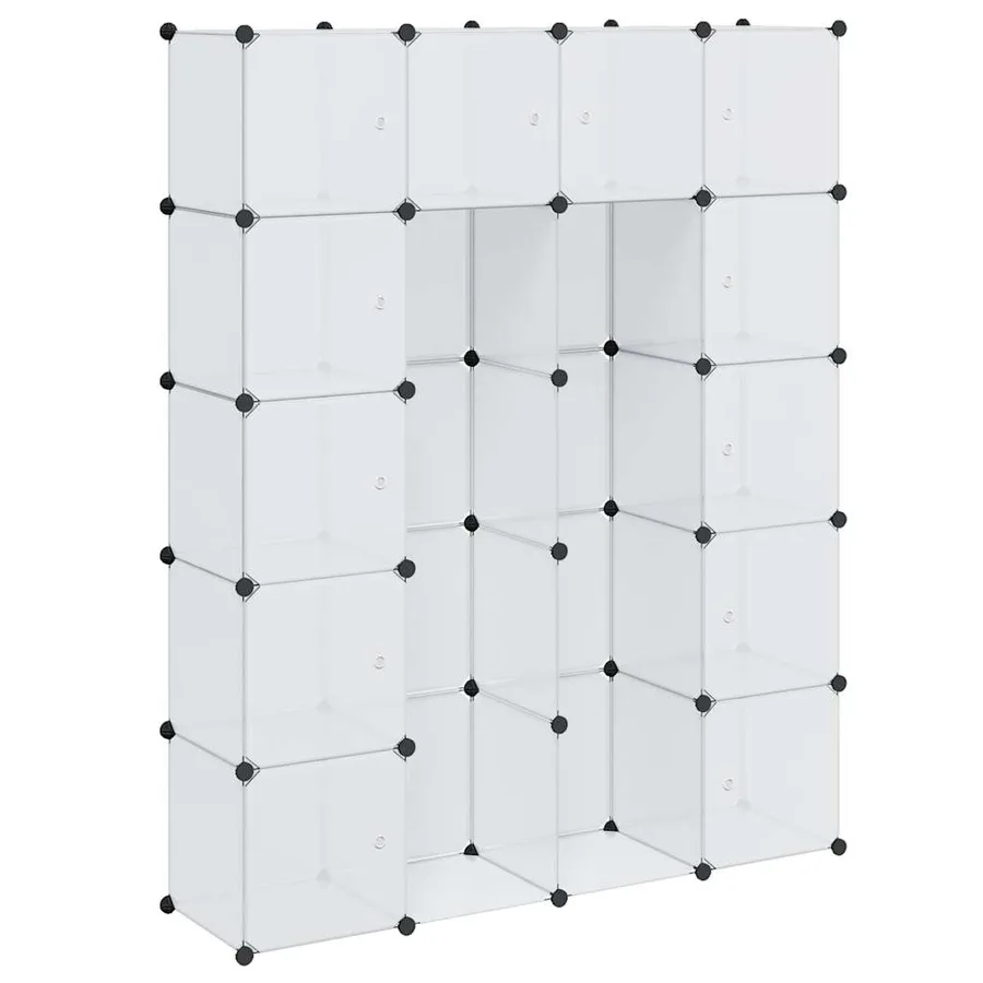 Armoire modulaire 14 compartiments blanc 37 x 146 x 180,5 cm - 2
