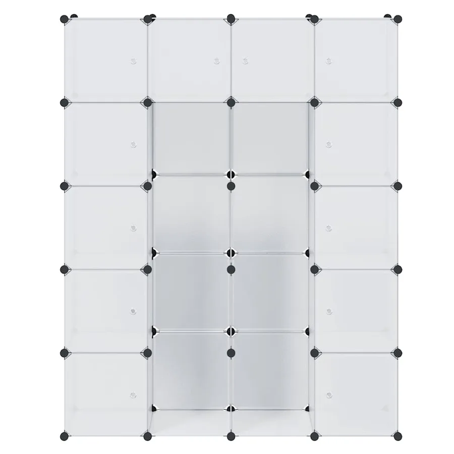 Armoire modulaire 14 compartiments blanc 37 x 146 x 180,5 cm - 4