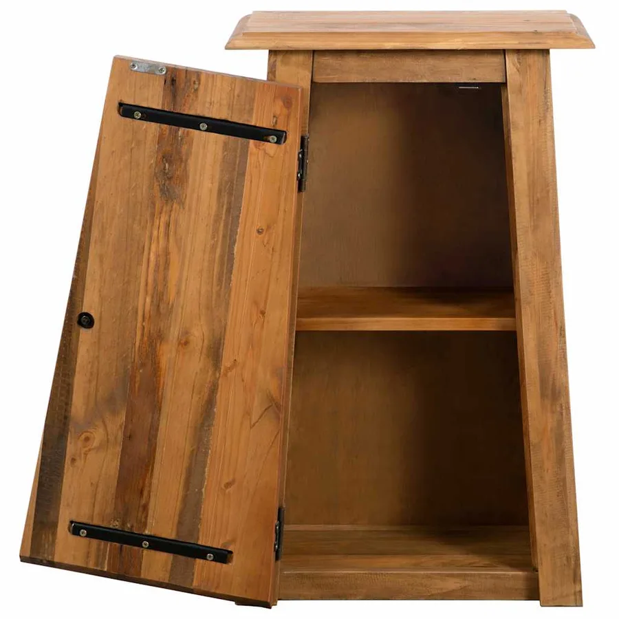 Armoire latérale de salle de bain Pin massif 42x23x70 cm - 5