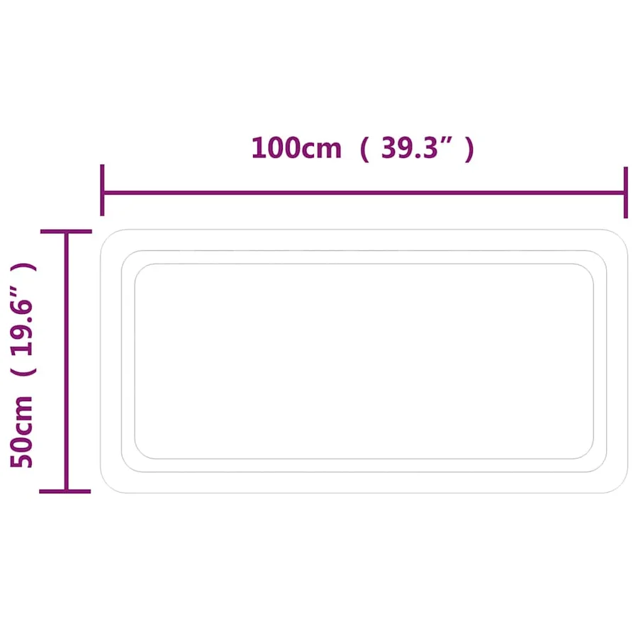 Miroir de salle de bain à LED 100x50 cm - 5