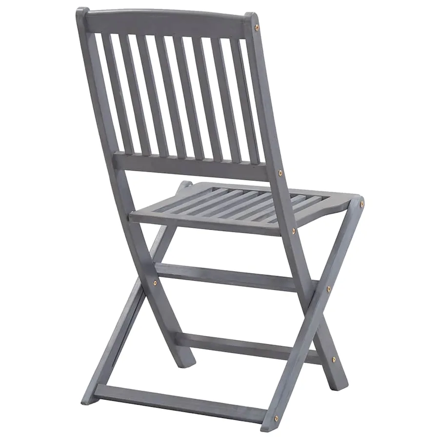 Chaises pliables d'extérieur lot de 6 et coussins Bois d'acacia - 7