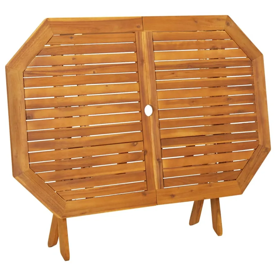 Ensemble à manger de jardin 5 pcs Bois d'acacia solide - 4