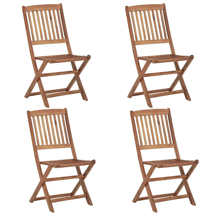 Ensemble à manger de jardin 5 pcs Bois d'acacia solide - 7
