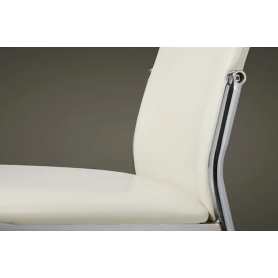 Chaises à manger lot de 6 blanc similicuir - 5