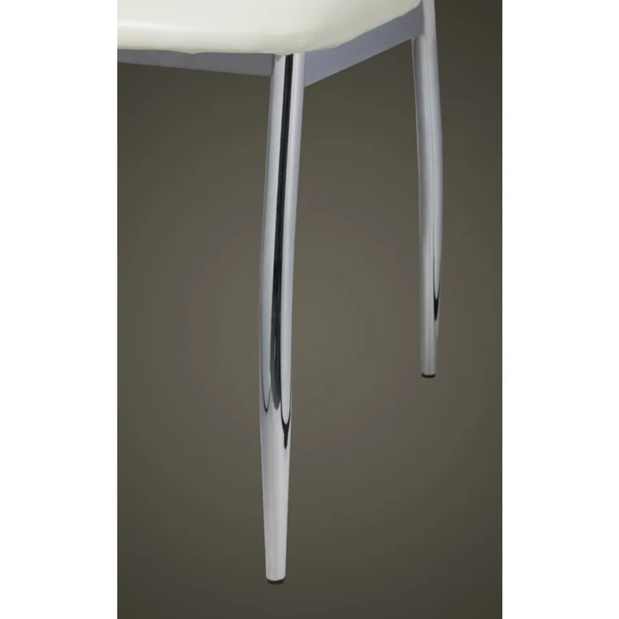 Chaises à manger lot de 6 blanc similicuir - 6