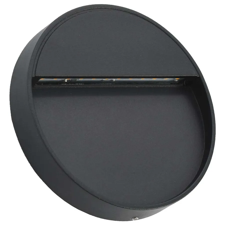 Appliques murales à LED d'extérieur 2 pcs 3 W Noir Rond - 3