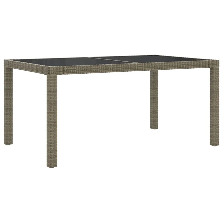 Ensemble à manger d'extérieur 5pcs coussins résine tressée gris - 8